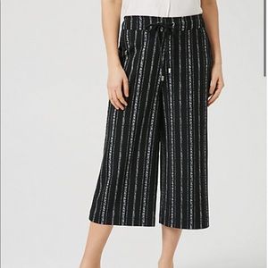 Stripe wide legs pants